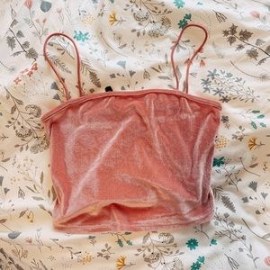 Shein Pink Shimmering Crop Top